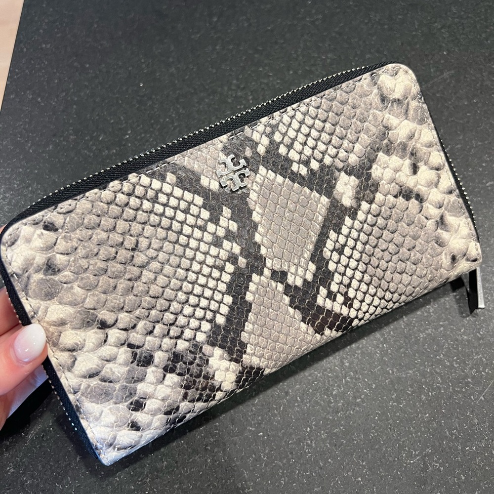 Tory Burch snakeskin wallet